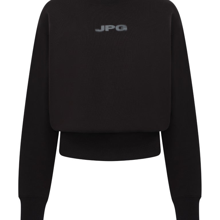 Cotton Cropped Crew Neck Printed "JPG"