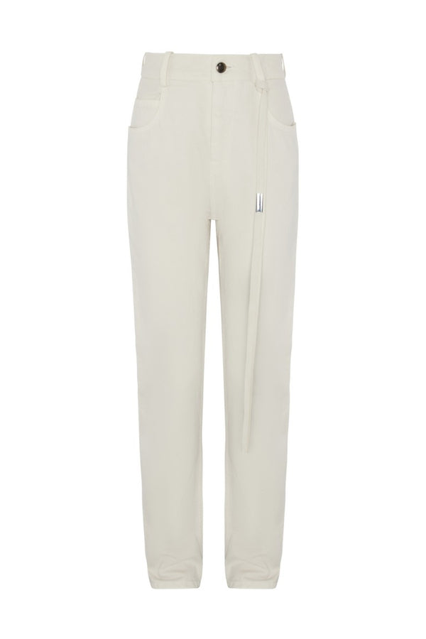 Pockets Slim Fit Cropped Trousers
