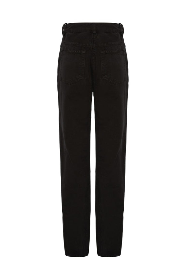 Pockets Slim Fit Cropped Trousers