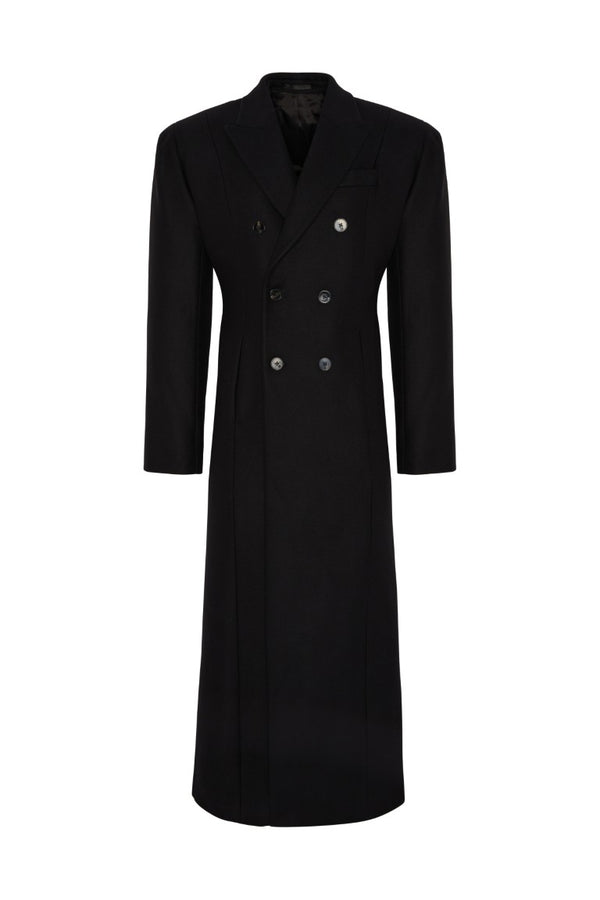 Double Breasted Coat with Dropped Shoulders