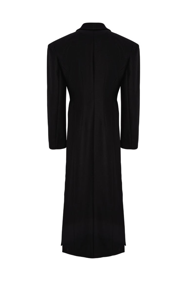 Double Breasted Coat with Dropped Shoulders