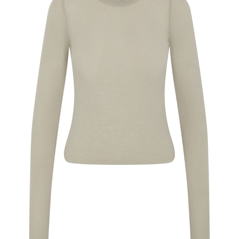Cropped Rib Longsleeve Tee