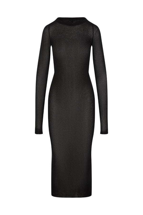 Rib Longsleeve Casual Dress