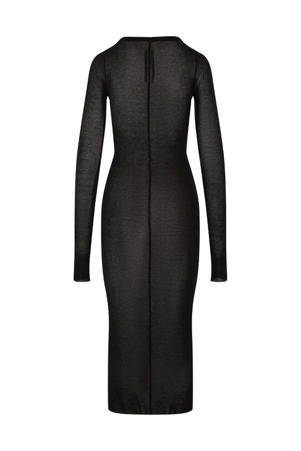 Rib Longsleeve Casual Dress