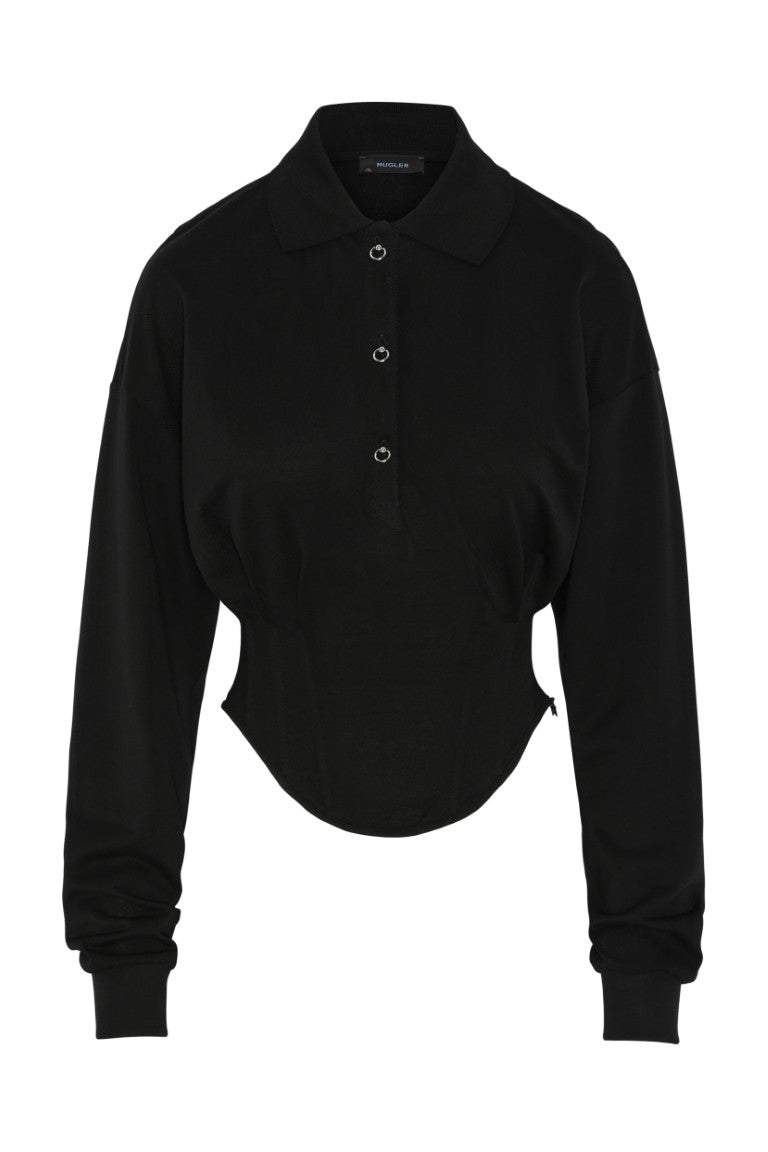 Polo Pique Longsleeve Top