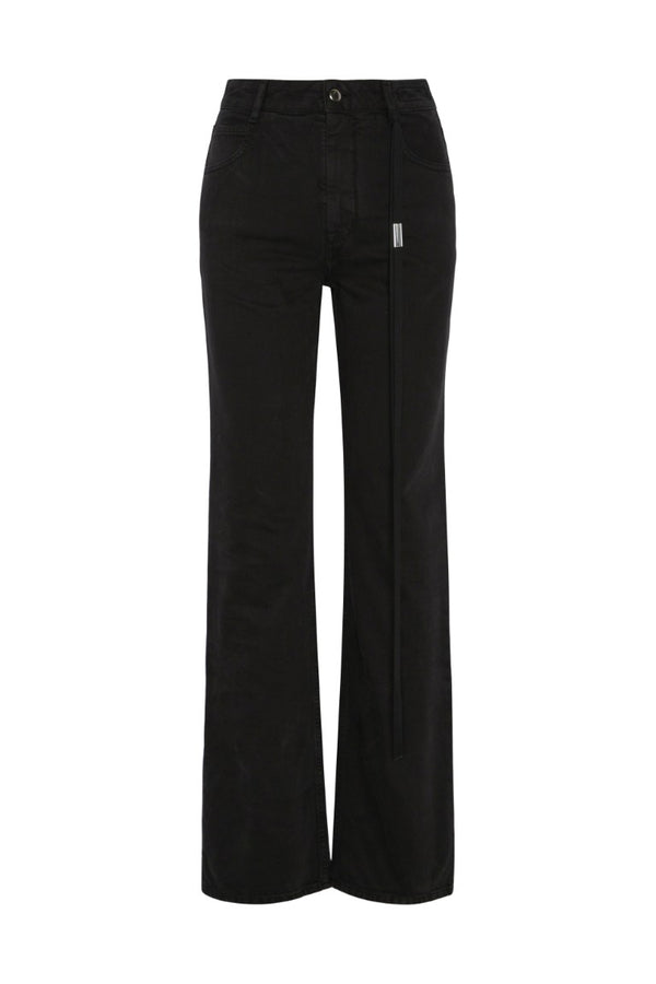 Pockets Slim Fit Flared Trousers