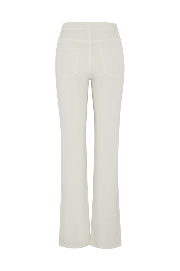 Pockets Slim Fit Flared Trousers