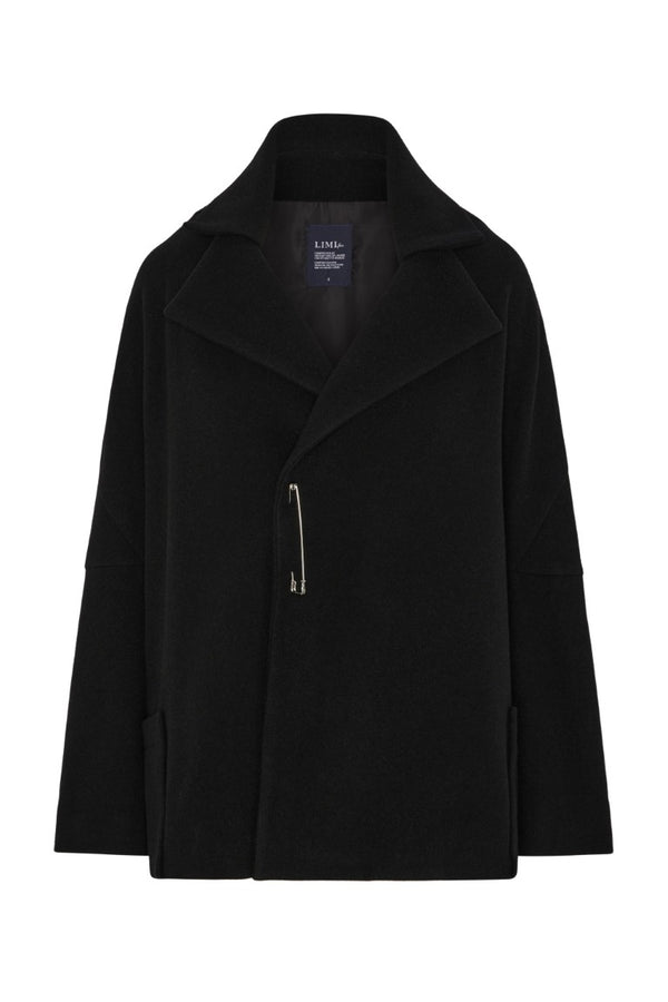 Mosser Dropped Shoulder Coat with Pin