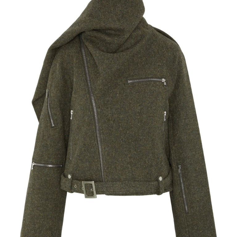 Giacca - Cropped Scarf Belt-up Flight Jacket