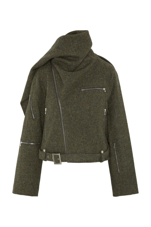 Giacca - Cropped Scarf Belt-up Flight Jacket