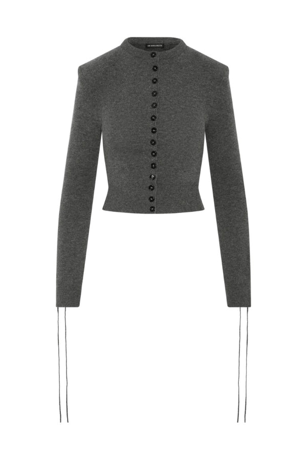Jate Fitted Cardigan with Laced Up Sleeves