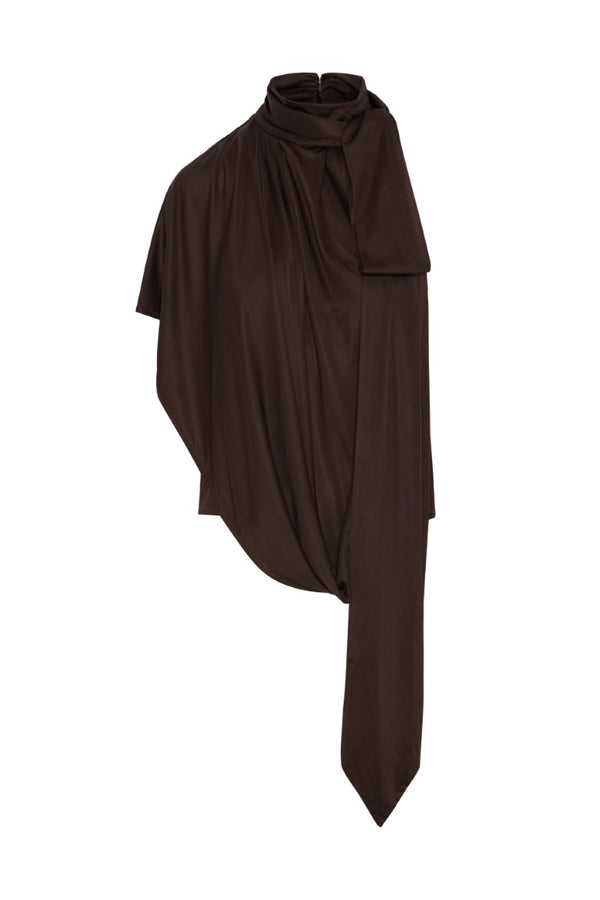 Huresta Asymmetric Draped Blouse