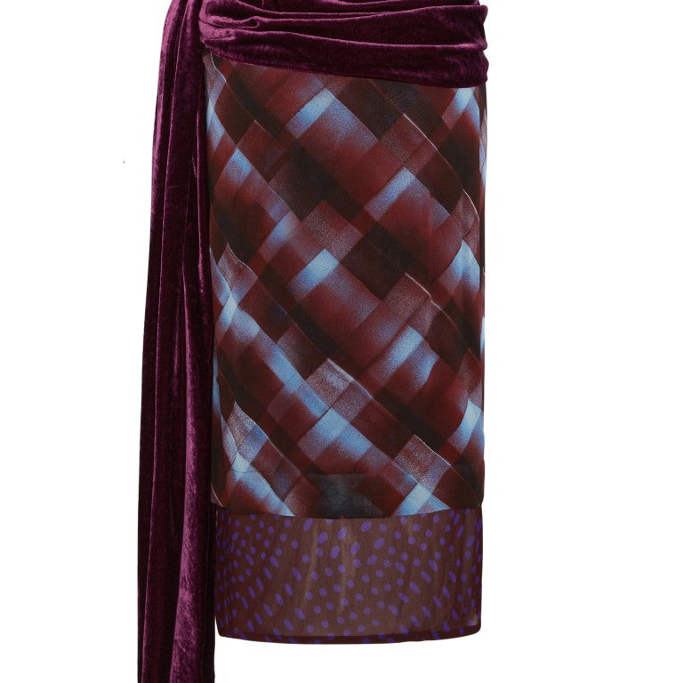 Senice Draped Midi Skirt