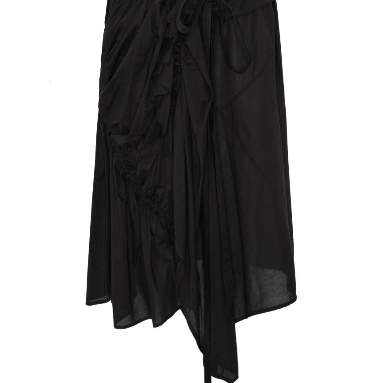 Maike Midi Ruffled Skirt with Drawstrings