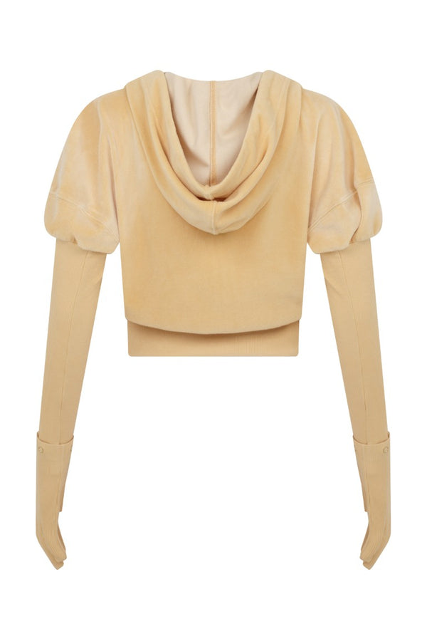 Velour Hoodie with Bleach Spray