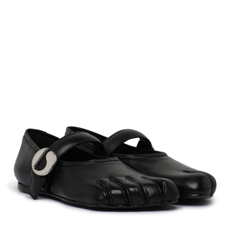 Toe Ballerina Belt Flats