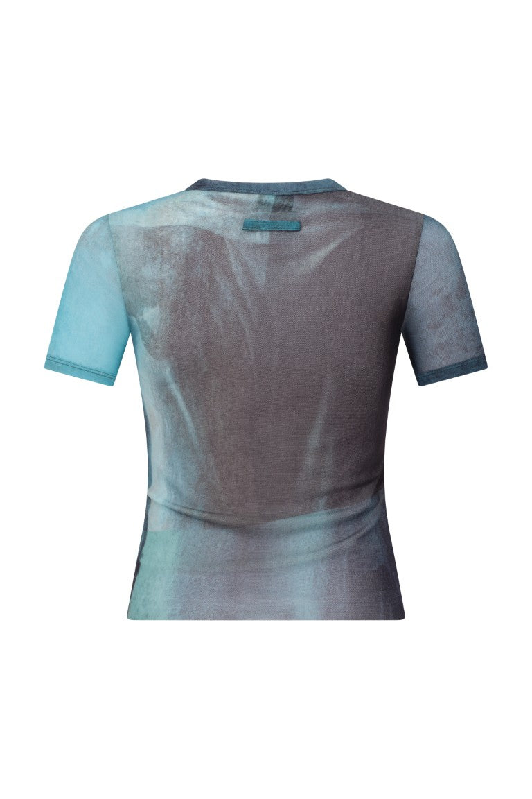Mesh Baby Tee Printed "Water"