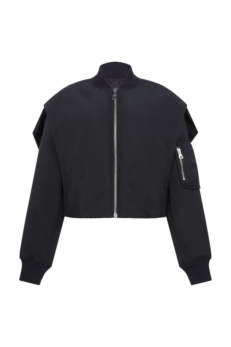Bomber with Hidden Hood Detail