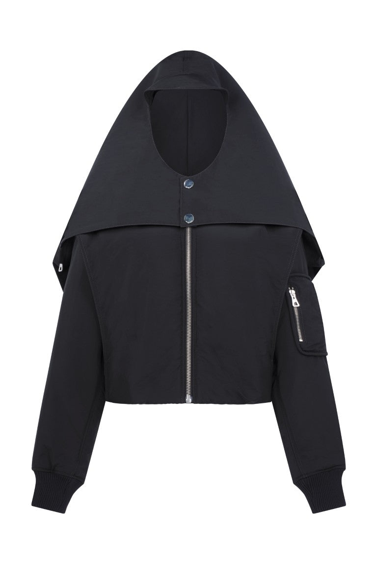 Bomber with Hidden Hood Detail