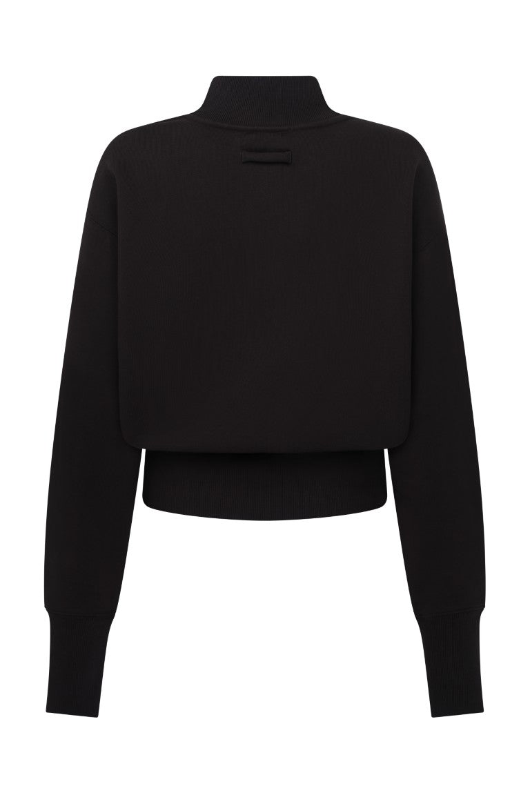 Cotton Cropped Crew Neck Printed "JPG"