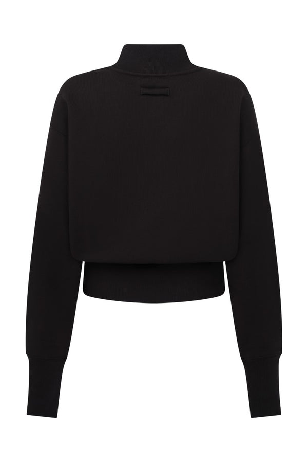 Cotton Cropped Crew Neck Printed "JPG"