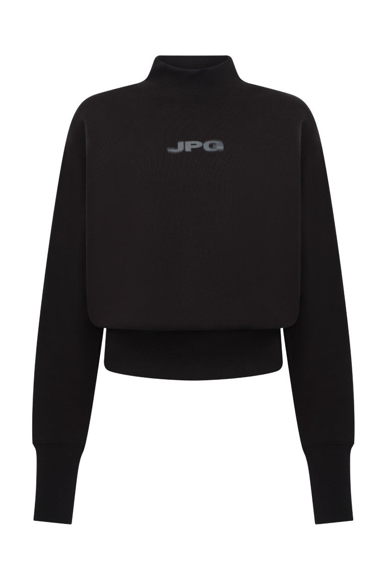Cotton Cropped Crew Neck Printed "JPG"