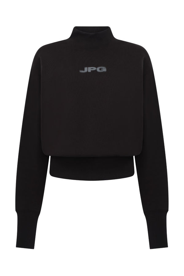 Cotton Cropped Crew Neck Printed "JPG"