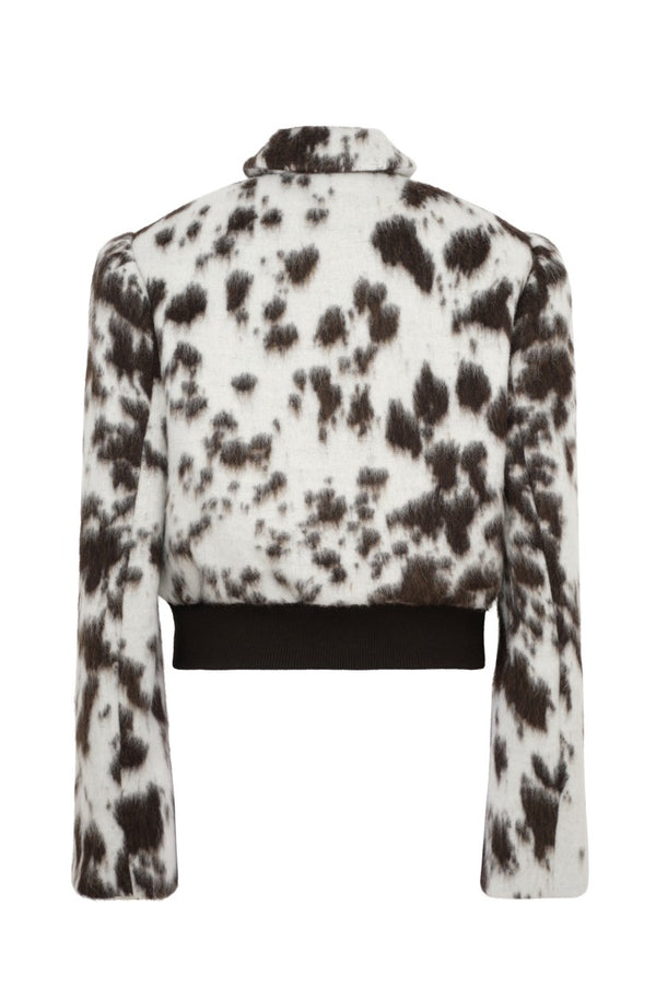 Vudy Animal Print Wool Jacket