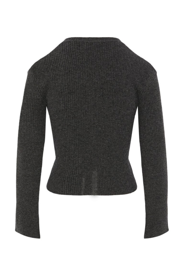 Fanja Cropped Laced Up Serafino Sweater