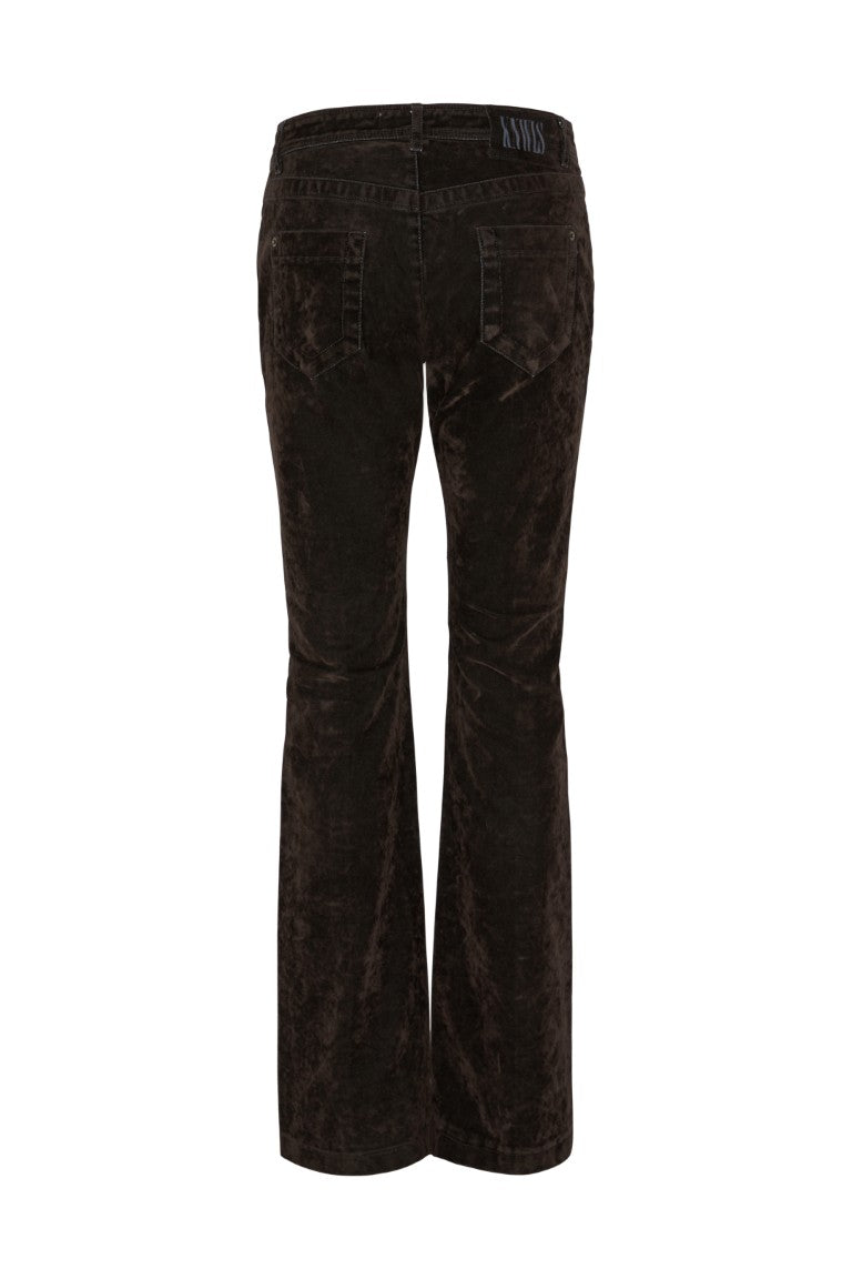 Flocked Denim Trousers with Stone Wash