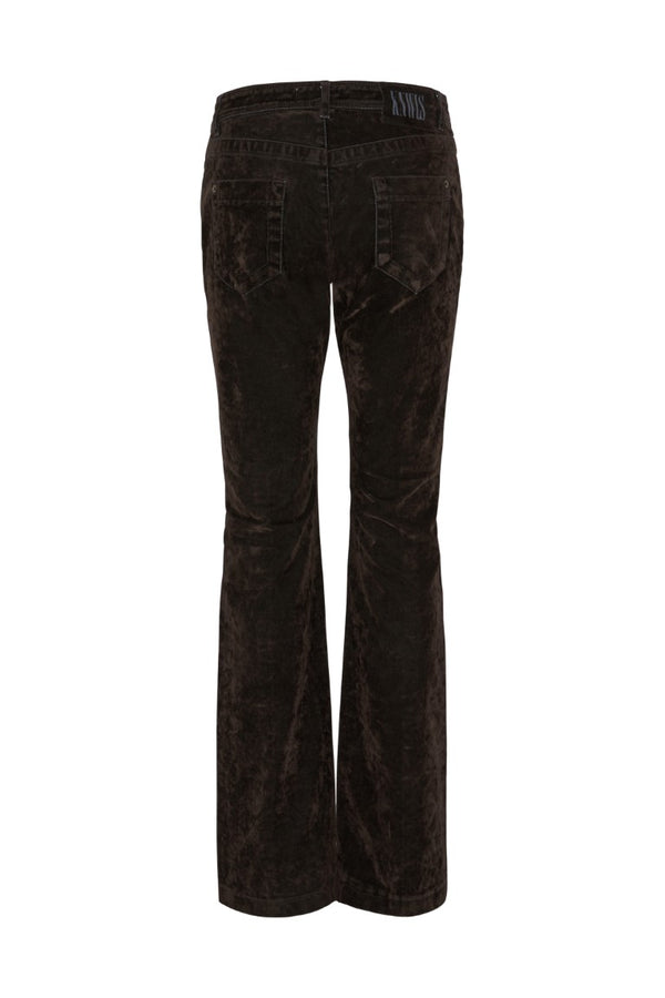 Flocked Denim Trousers with Stone Wash