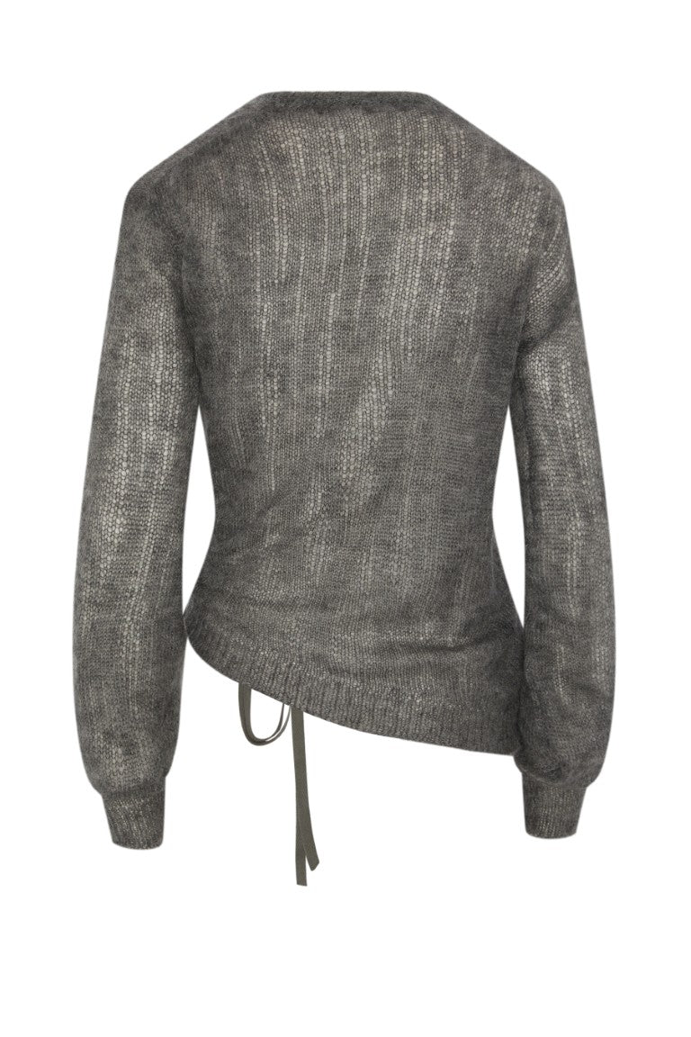 Zinaida Boat Neck Sweater with Drawstrings