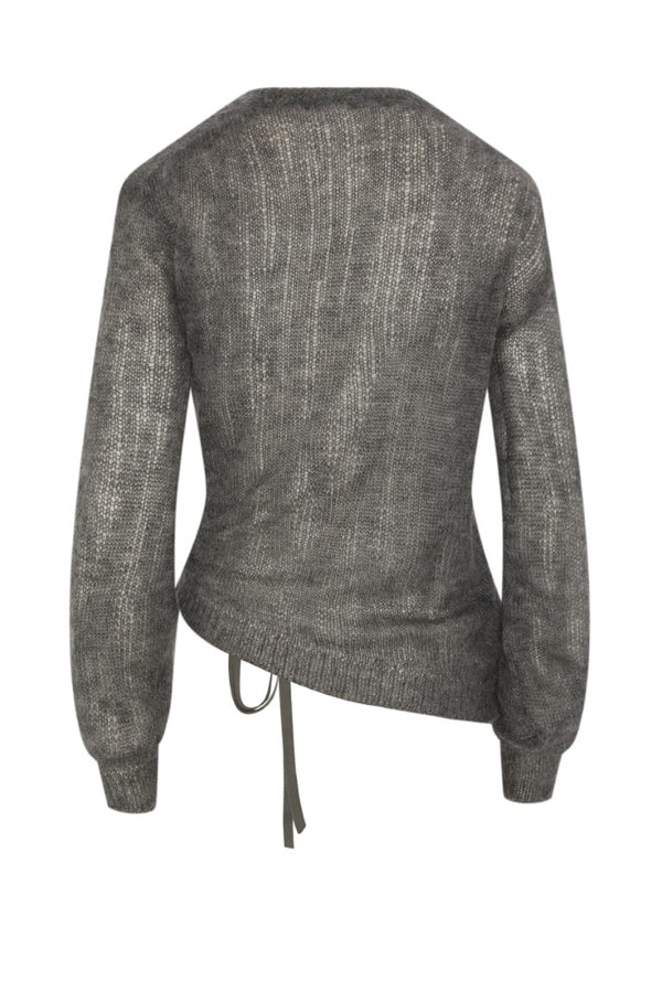 Zinaida Boat Neck Sweater with Drawstrings
