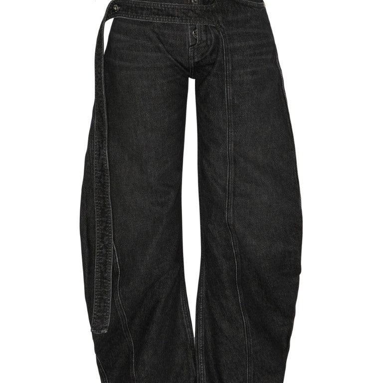 Low Waisted Jean with Strap Detail