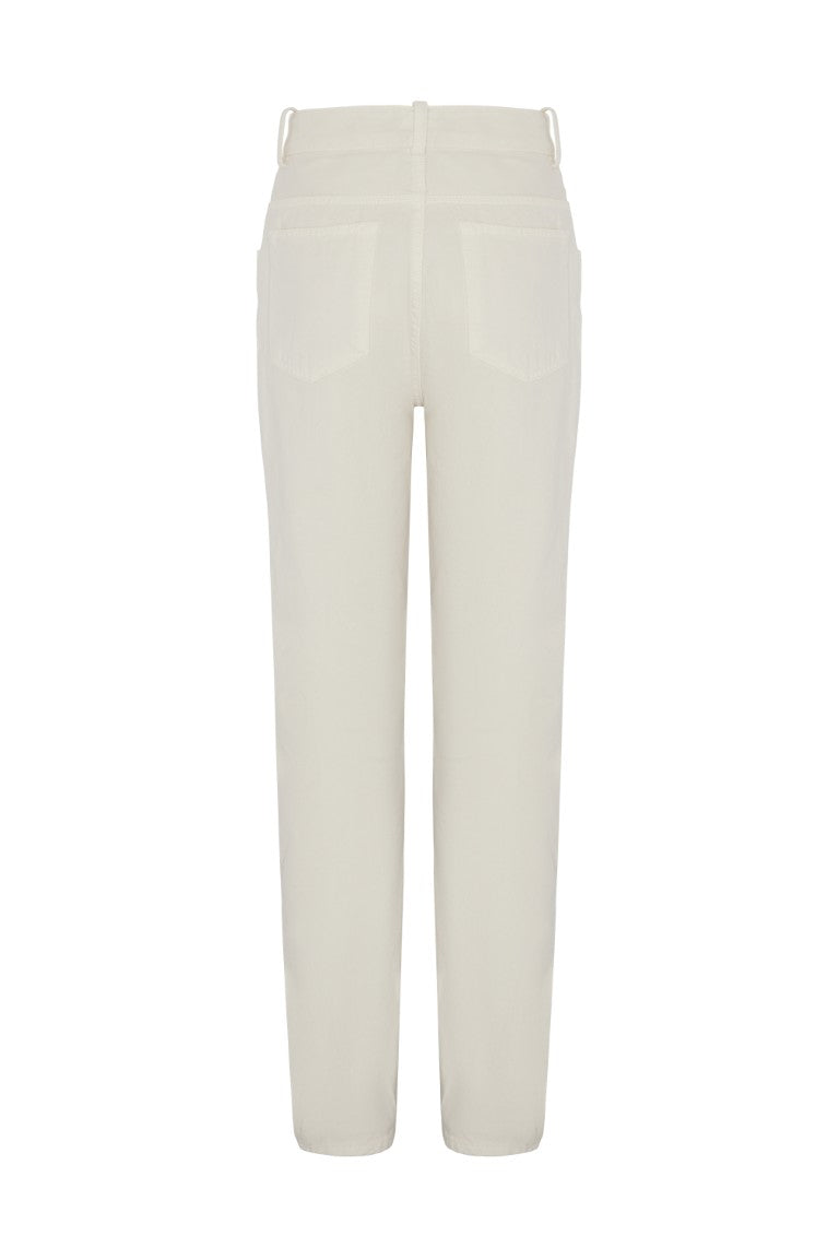 Pockets Slim Fit Cropped Trousers