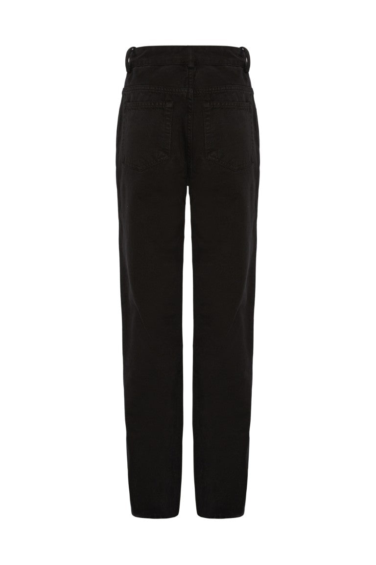 Pockets Slim Fit Cropped Trousers