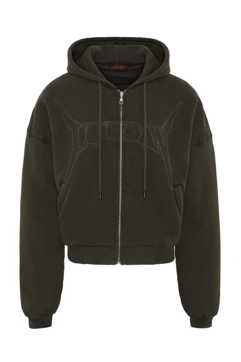 Washed Out Zip Up Hoodie