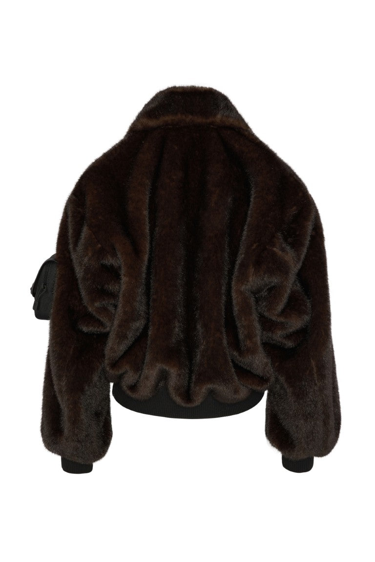 Faux Fur Bomber Jacket