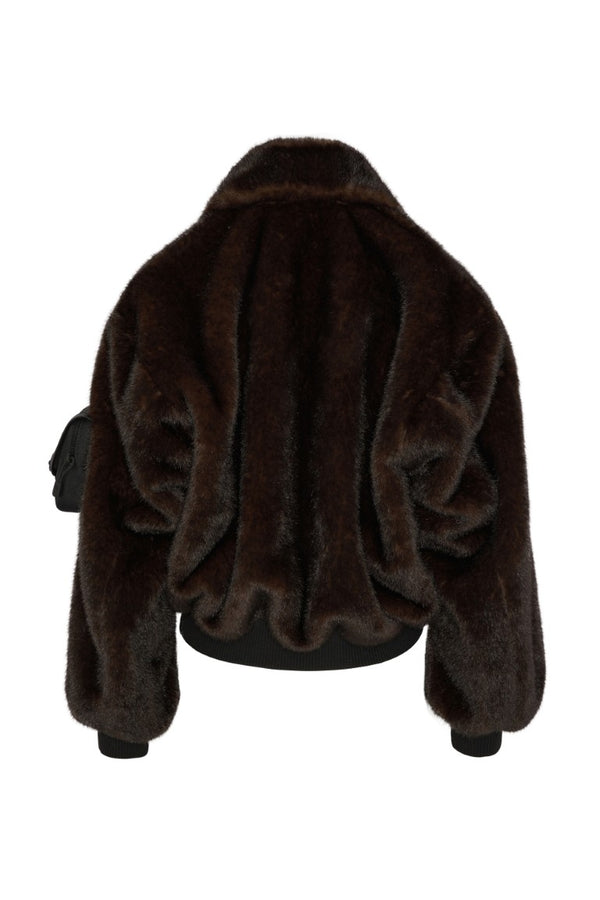 Faux Fur Bomber Jacket