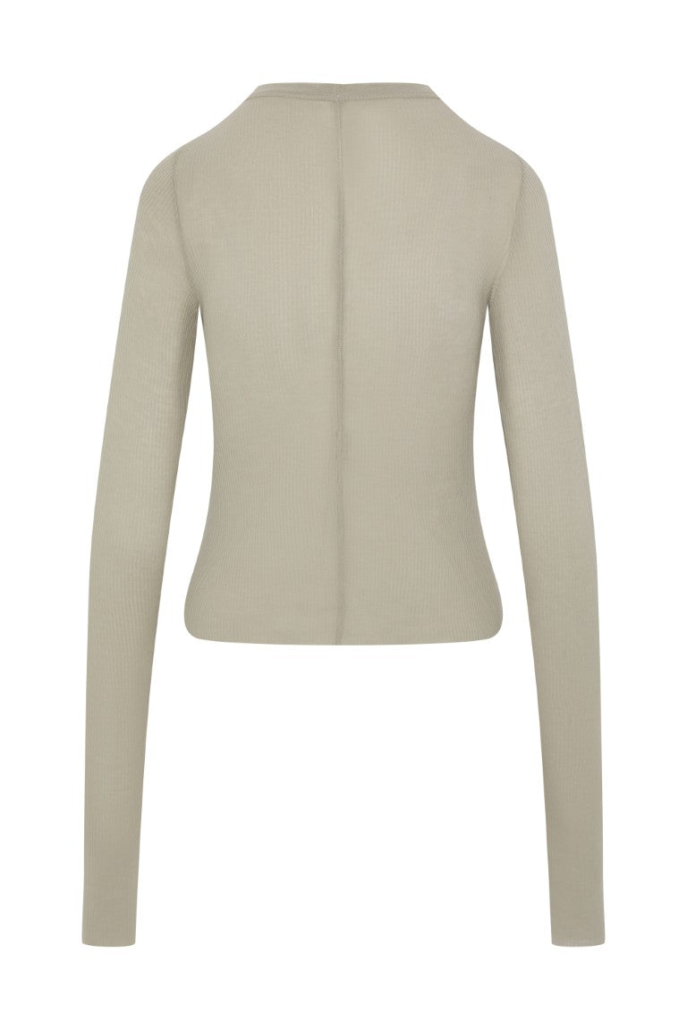 Cropped Rib Longsleeve Tee