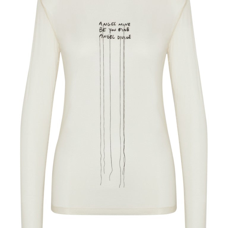 Shirt with "Angel Divine" Embroidery