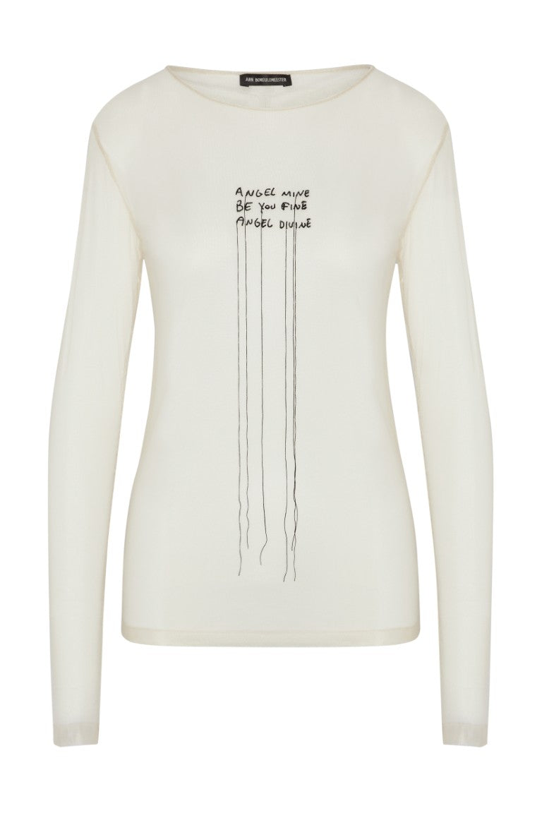 Shirt with "Angel Divine" Embroidery