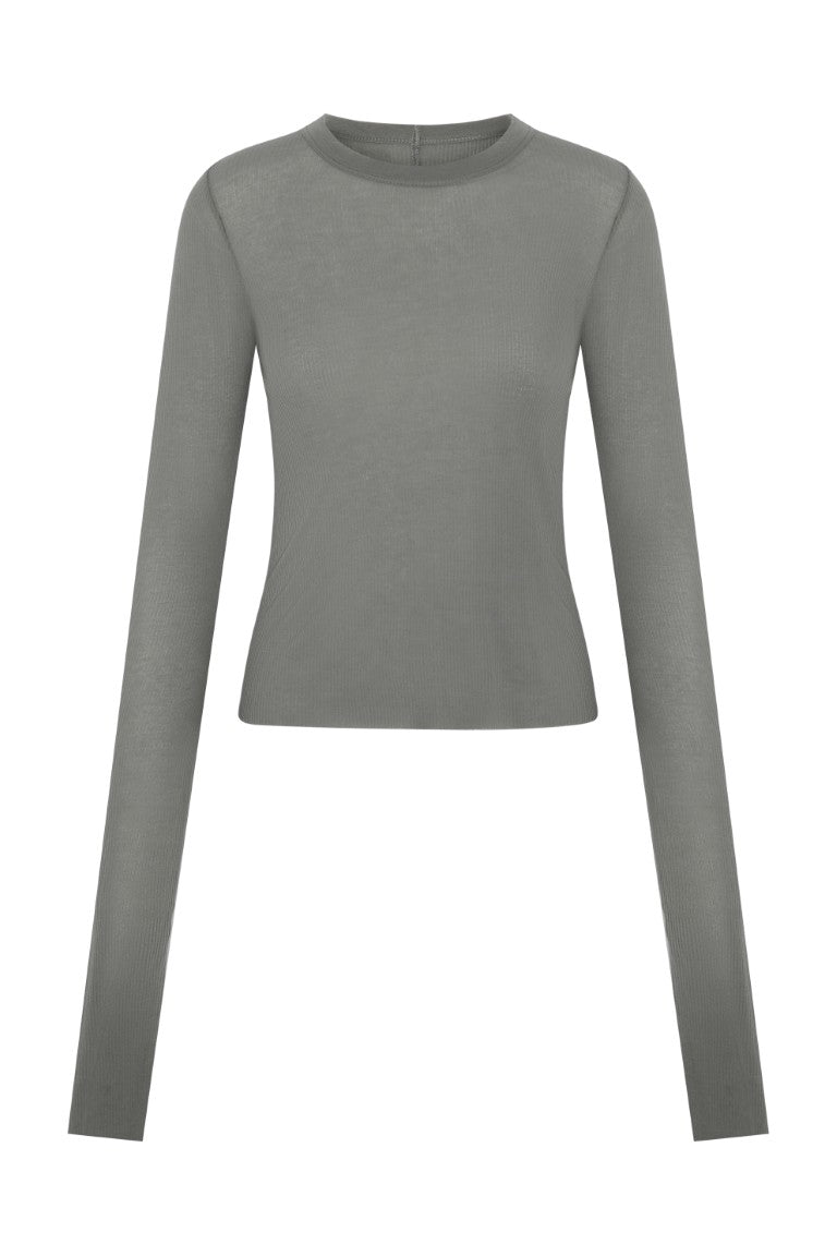 Cropped Rib Longsleeve Tee
