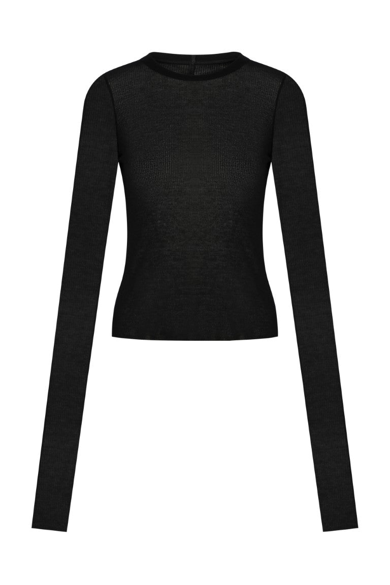 Cropped Rib Longsleeve Tee
