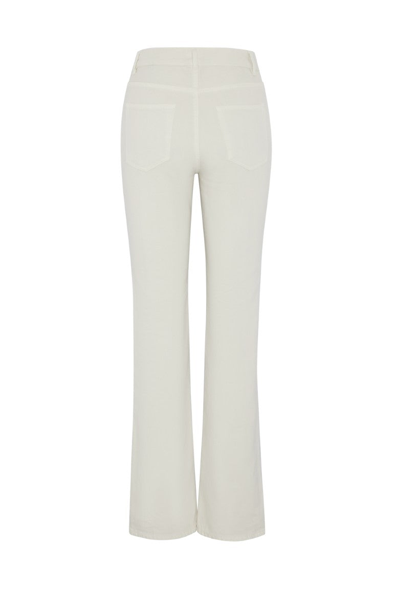Pockets Slim Fit Flared Trousers
