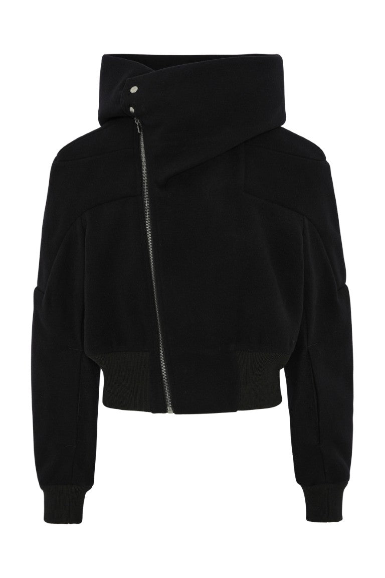 Cropped Hooded Flight Jacket