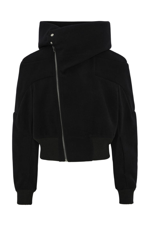 Cropped Hooded Flight Jacket