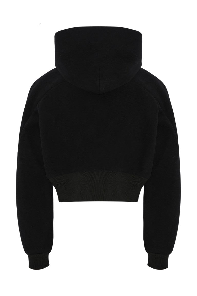 Cropped Hooded Flight Jacket