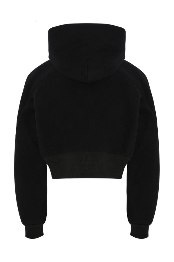 Cropped Hooded Flight Jacket