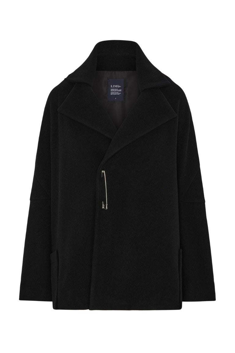 Mosser Dropped Shoulder Coat with Pin